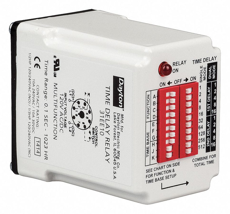 MultiFunTimeDelayRelay 120VAC 8Pins