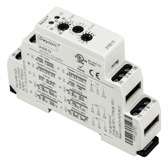 MultiFunTimeDelayRelay 12 to 240V AC/DC