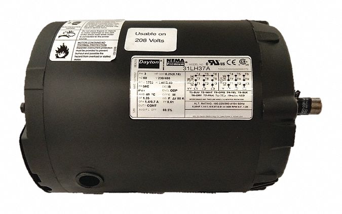 GP Motor 1/4 HP 1 765 RPM 230/460V 56C