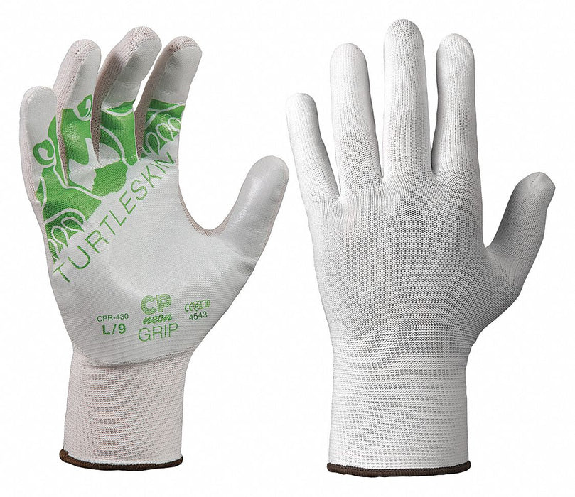 Cut Resistant Gloves Wht PU L PR