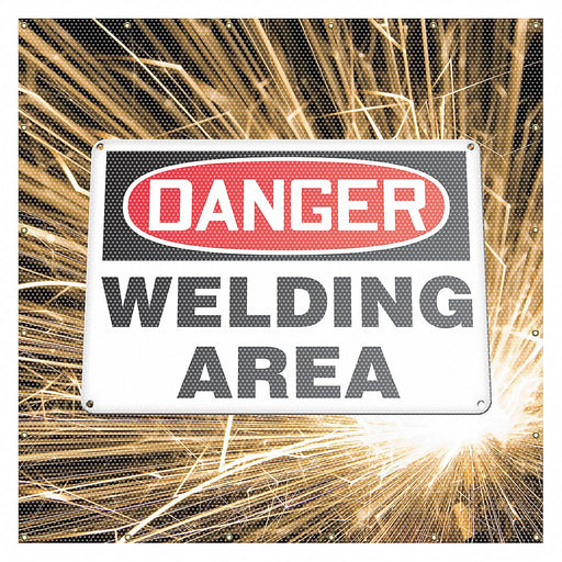 Welding Curtain 6 ft W Printed Red
