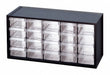 Bin Cab 20ClrDrwr Blk 7 1/4 H ClearDrwr