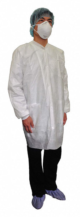 H8190 Lab Coat XL White SMS