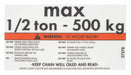 Capacity/Warning Label