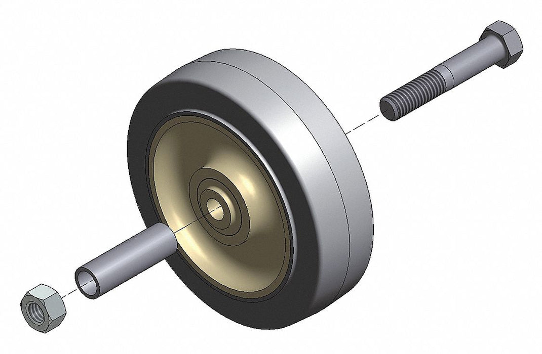 Rigid Wheel w/Mounting Hardware 4 in PR