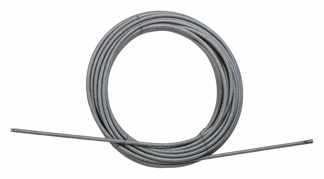 Drain Cleaning Cable 5/8 in Dia 100 ft L