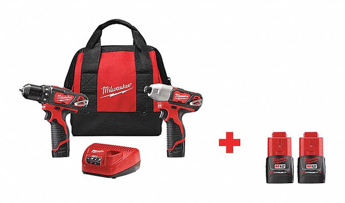 Cordless Combination Kit 2 Tools 12V DC