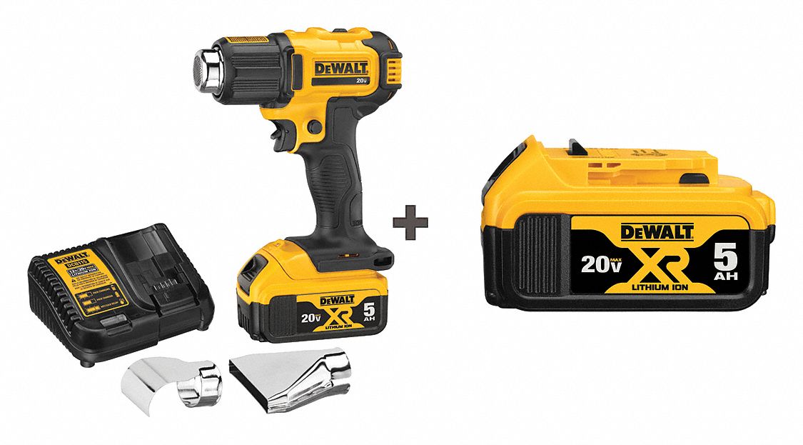 Heat Gun Kit 20V DC 3.9 lb 990 deg.F