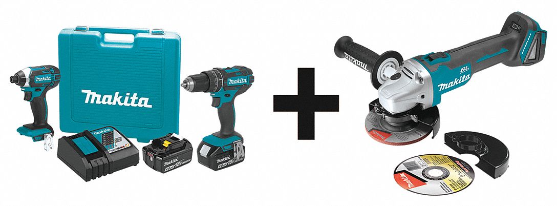 Cordless Combination Kit 3 Tools 18V DC