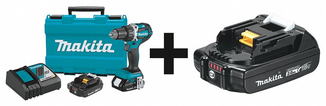 Drill Kit Cordless 2 000 RPM 18V DC