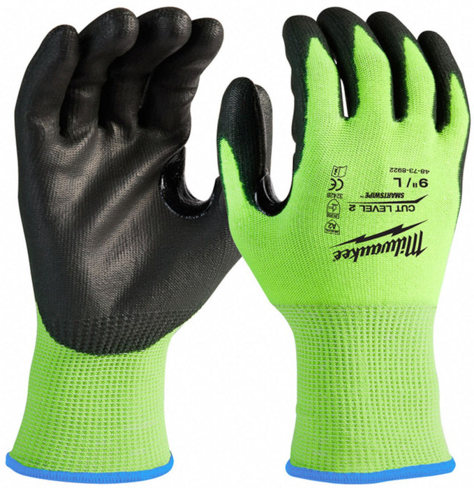 HIGH VIS GLOVE CUT 2 2XL PK12