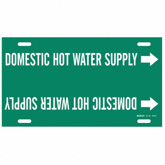 Pipe Marker Domestic Hot Water Supply