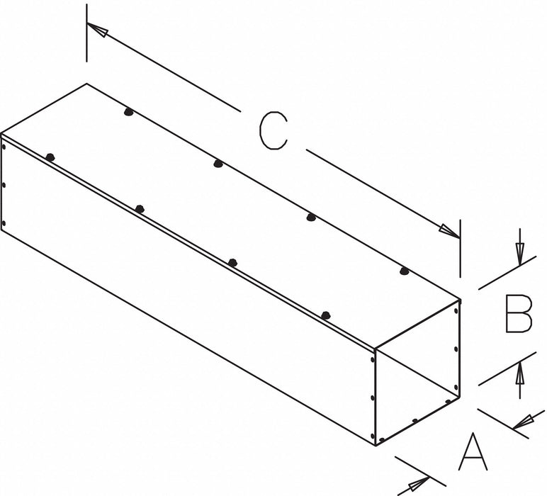 Lay-In Wireway 2 ft 6inWx6inH