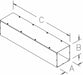 Lay-In Flat-Cover Wireway 10inWx10inH
