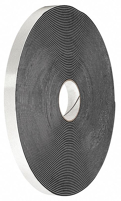 Foam Tape Black 5 yd L 1/2 in W