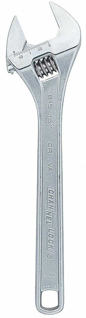 Adj. Wrench Steel Chrome Vanadium 15 