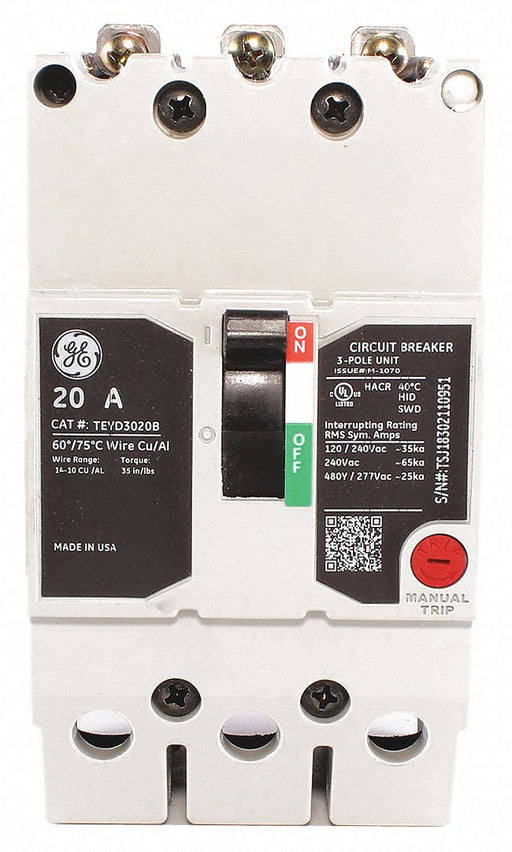Circuit Breaker 20A 3P TEY 277/480VAC