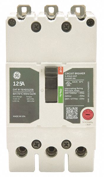 Circuit Breaker 125A 3P TEY 277/480VAC
