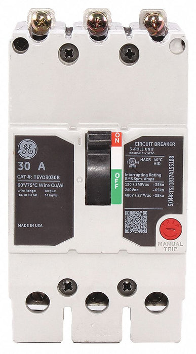 Circuit Breaker 30A 3P TEY 277/480VAC