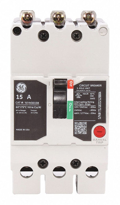 Circuit Breaker 15A 3P TEY 277/480VAC