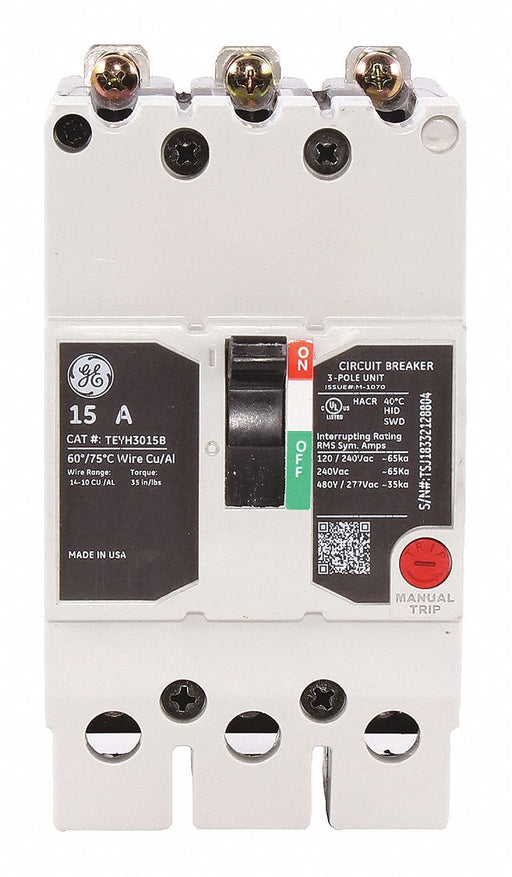 Circuit Breaker 15A 3P TEY 277/480VAC