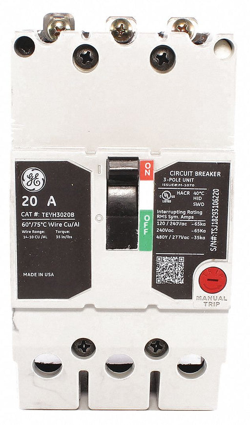 Circuit Breaker 20A 3P TEY 277/480VAC