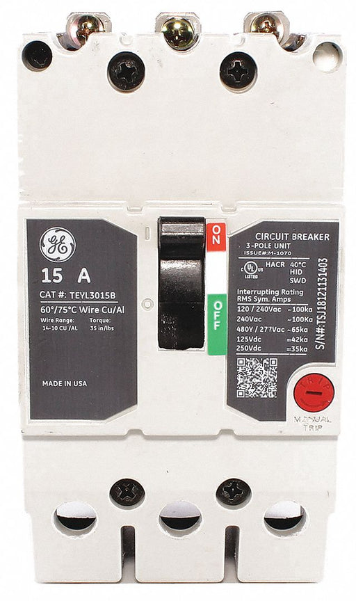 Circuit Breaker 15A 3P TEY 277/480VAC