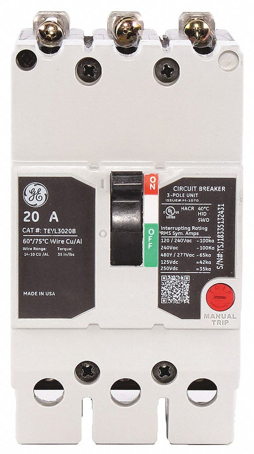 Circuit Breaker 20A 3P TEY 277/480VAC