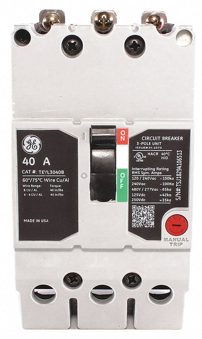 Circuit Breaker 40A 3P TEY 277/480VAC