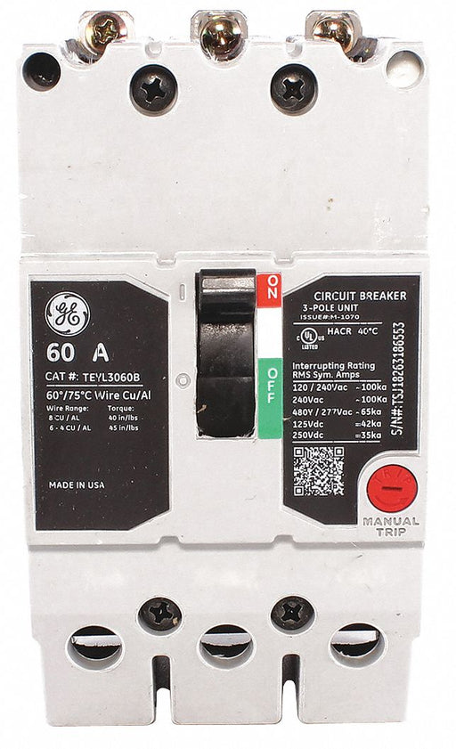 Circuit Breaker 60A 3P TEY 277/480VAC