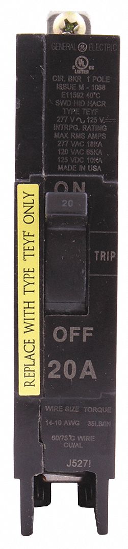 Circuit Breaker 20A 1P TEY 277VAC
