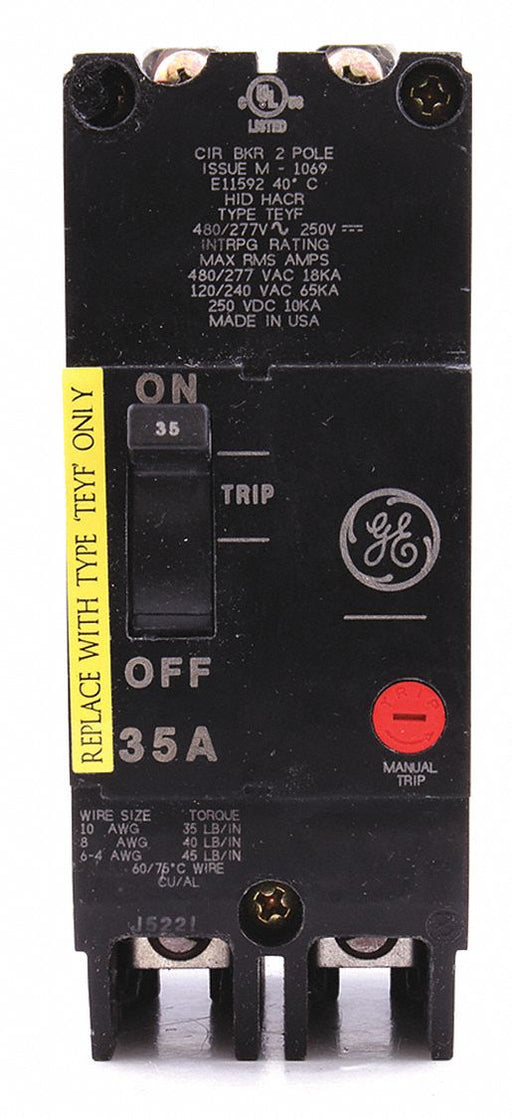 Circuit Breaker 35A 2P TEY 277/480VAC