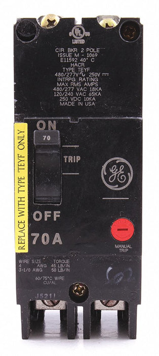 Circuit Breaker 70A 2P TEY 277/480VAC