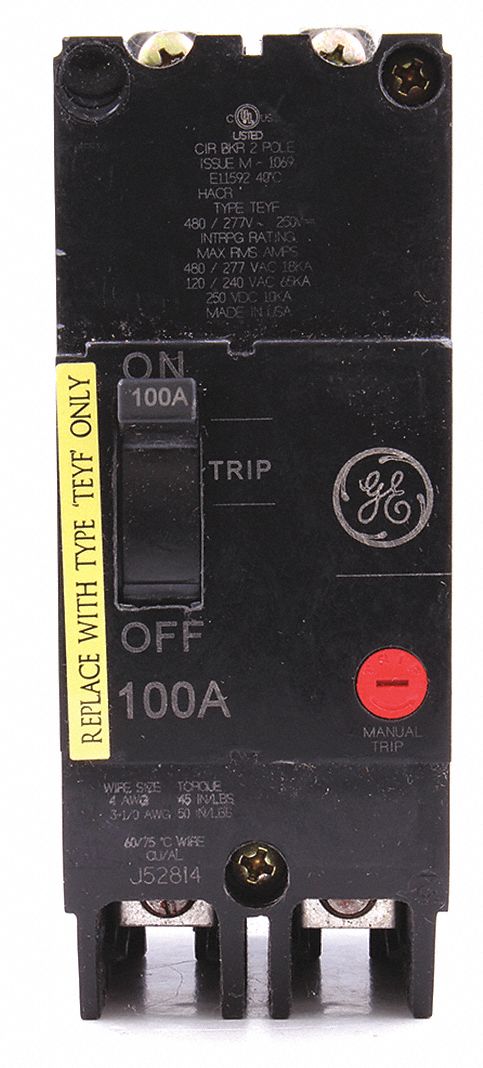 Circuit Breaker 100A 2P TEY 277/480VAC