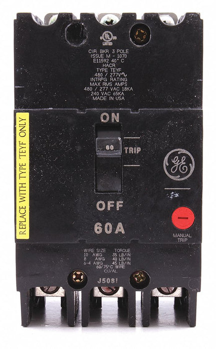 Circuit Breaker 60A 3P TEY 277/480VAC