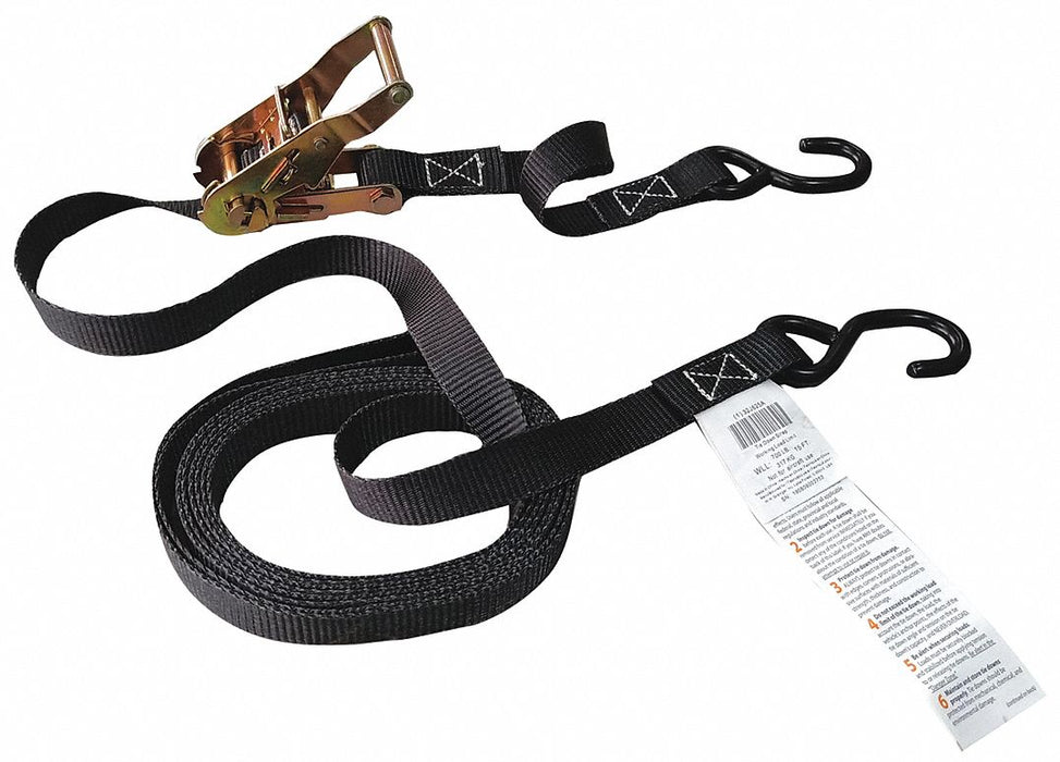 Tie Down Strap S-Hook Black