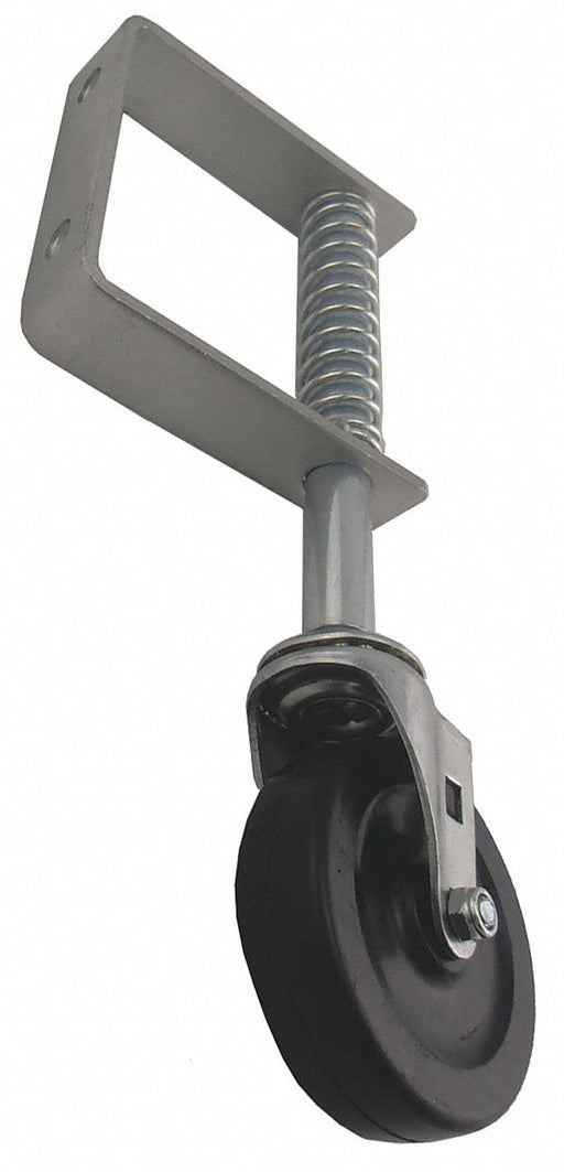 Side Mount Caster Rubber 3 dia 9 11/16 H