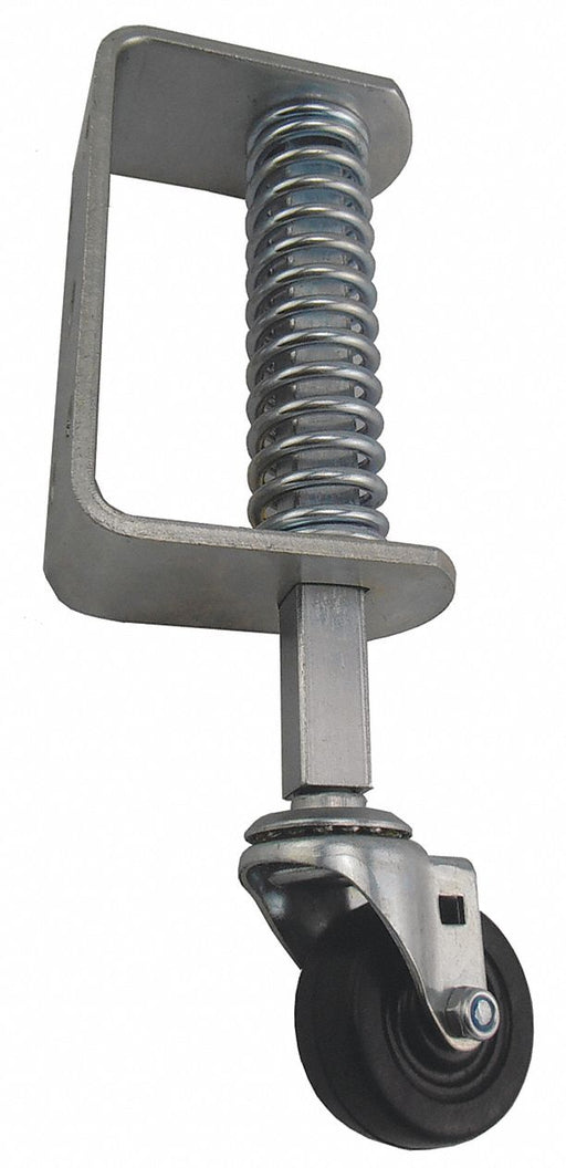 Side Mount Caster Rubber 2 dia 9 15/16 H