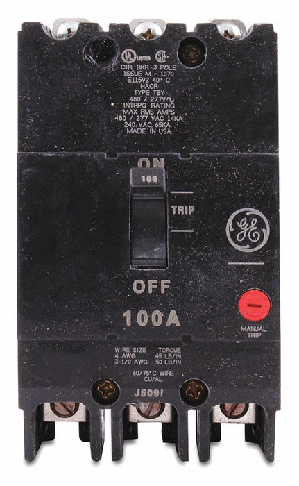 Circuit Breaker 100A 3P TEY 277/480VAC