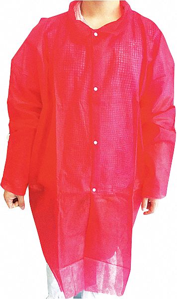 Lab Coat 3XL Red PP PK30