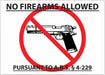 Arizona Concealed Carry Sign 10x14in