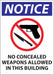 Concealed Carry Sign 14in x 10in Plastic