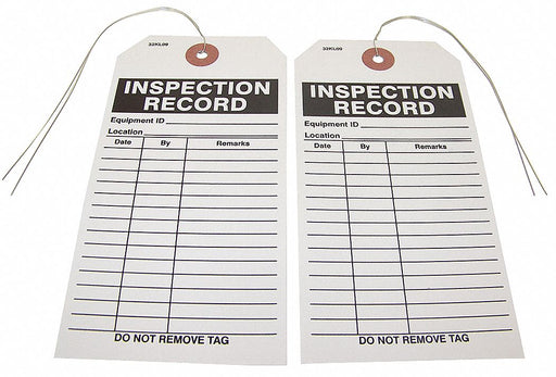 Inspection Record Tag 2-7/8 in W PK25