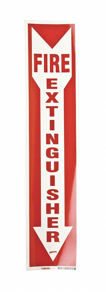 Fire Extinguisher Sign 18 Hx4 W