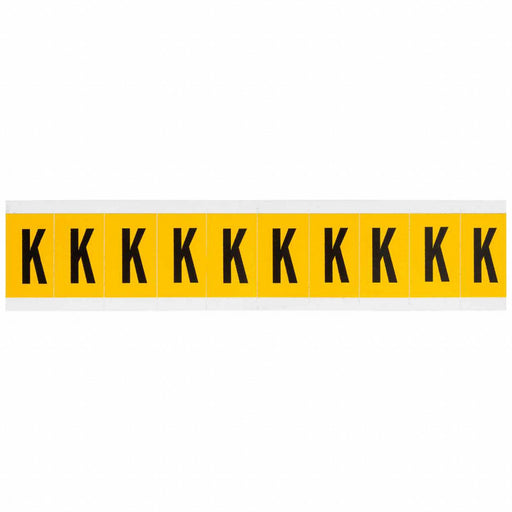 Letter Label K 1-1/2in.Hx7/8in.W Vinyl