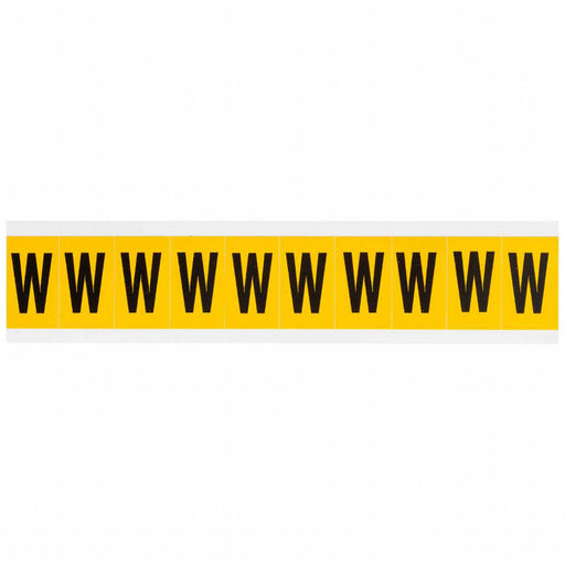 Letter Label W 1-1/2in.Hx7/8in.W