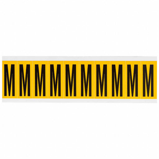 Letter Label M 2-1/4in.Hx7/8in.W Vinyl