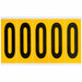 Number Label Vinyl 5 in H 1-3/4 in W