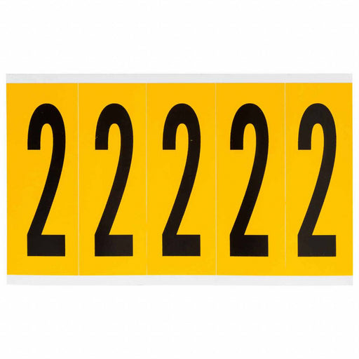 Number Label 2 5in.Hx1-3/4in.W Vinyl
