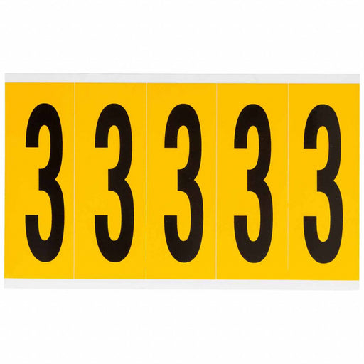Number Label Vinyl 5 in H 1-3/4 in W